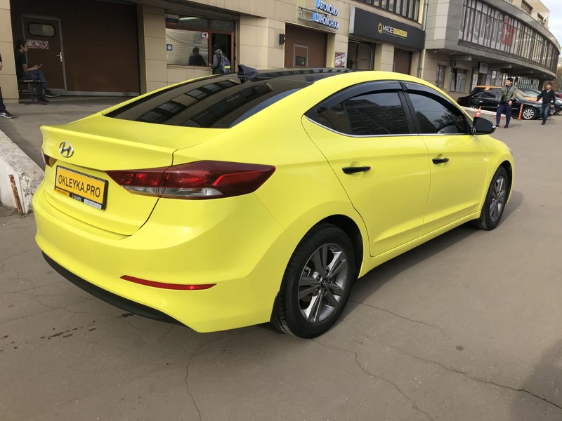 Hyundai Elantra оклейка автомобиля в желтый